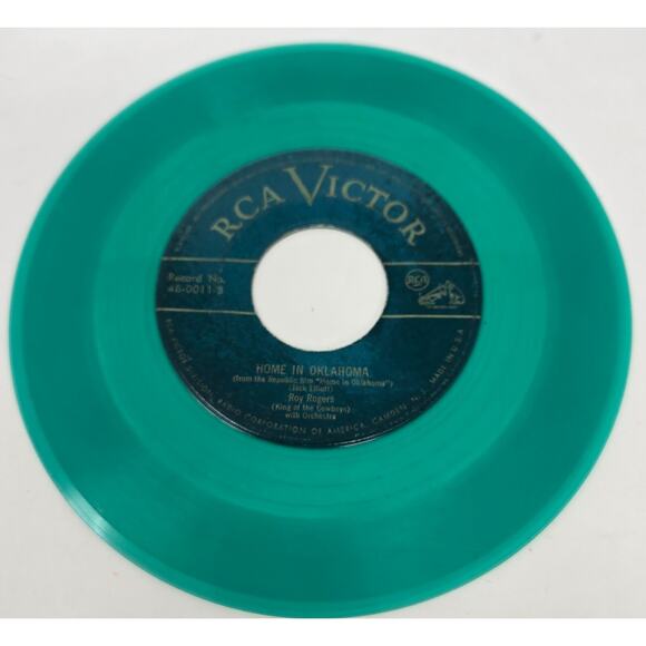 Roy Rogers 7" A Gay Ranchero / Home In Oklahoma RCA Victor 48-0011-8 Green Wax - Picture 1 of 13